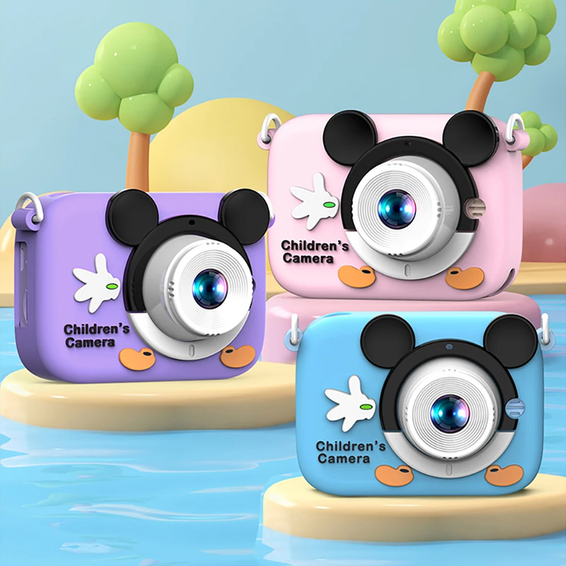 Kids Education News - Kinder-Cartoon-Kamera, 1080P HD, 2-Zoll-Bildschirm, Kinder-Video-Minikamera, Kinderspielzeug,