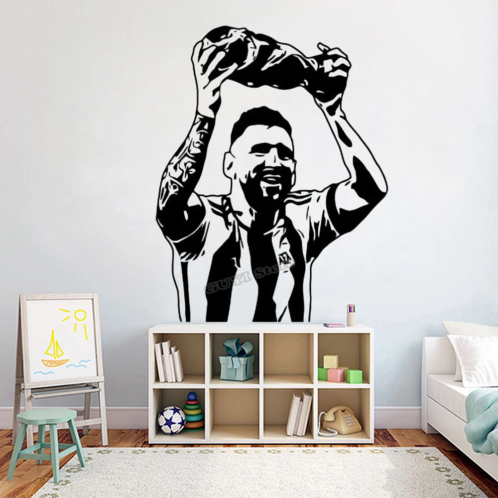 Kids Education Quotes - Messi Wandaufkleber Vinyl Aufkleber Fußball Fußball