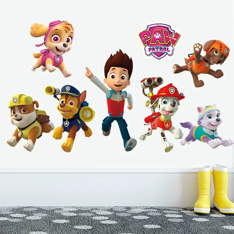Kids Education Quotes - Cartoon Paw Patrol Wandaufkleber für Kinderzimmer,