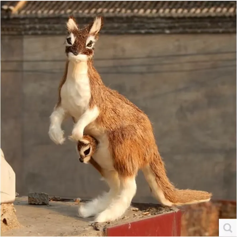 Kangaroo Kids Education - Lebensechte Känguru-Handpuppe, Plüschtier, Stofftierpuppe, weiches, flauschiges