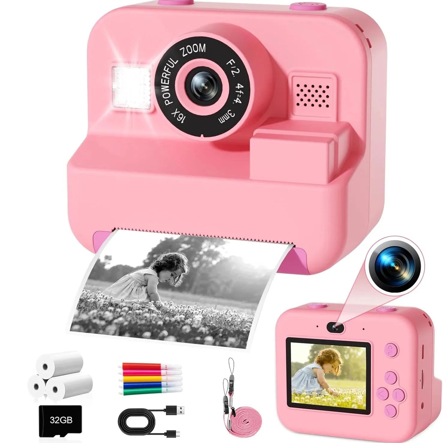 Kids Education News - NeuInstant Druck Kamera Mit 32G Karte