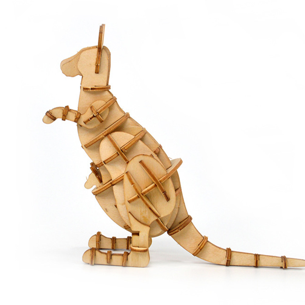 Kangaroo Kids Education - 3D Känguru Holzpuzzle Handgefertigtes Lehrreiches Kreatives