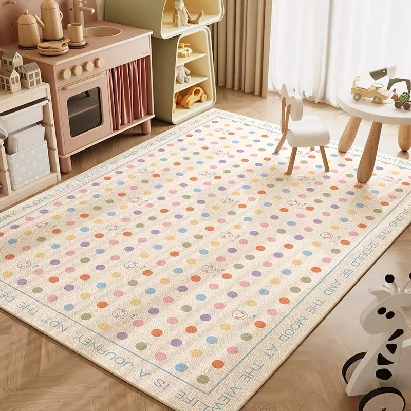 Kids Education Room - Niedlicher Polka Dots Play Carpet Lot