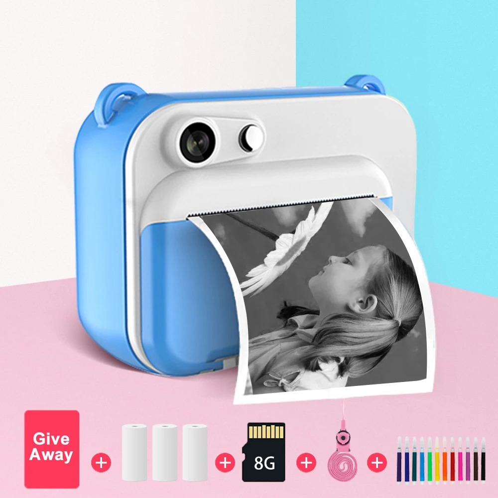 Kids Education News - Kinderkamera mit Aufdruck, Kinder-Sofortdruckkamera, digitale Fotokamera,