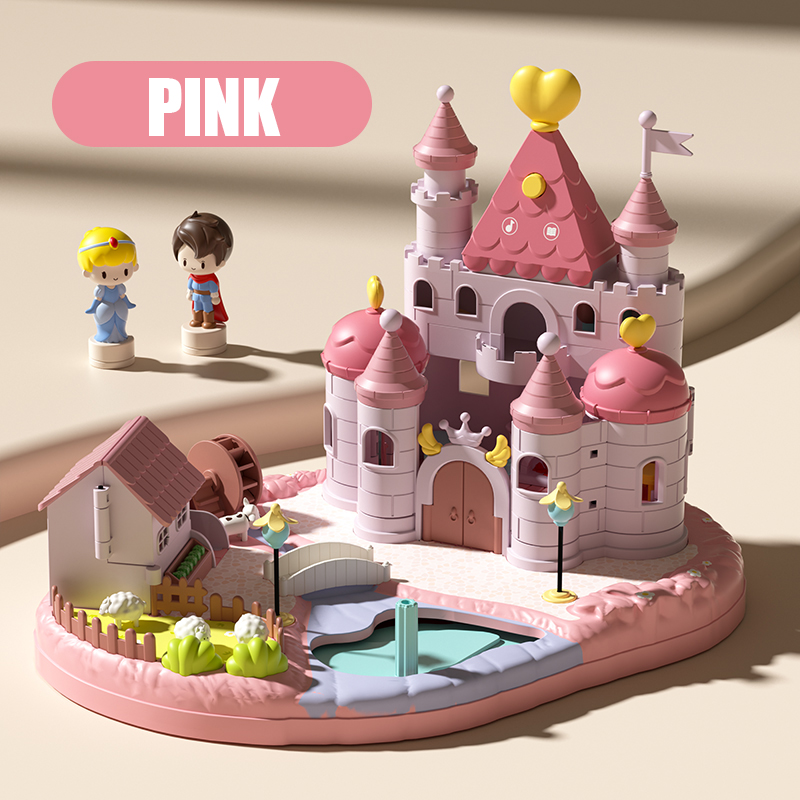 Kids Education Room - Spielhaus-Set Prinzessinnen-Traumschloss Magnetisches Bausatz-Modell Kindergeschenk Lehrreiches