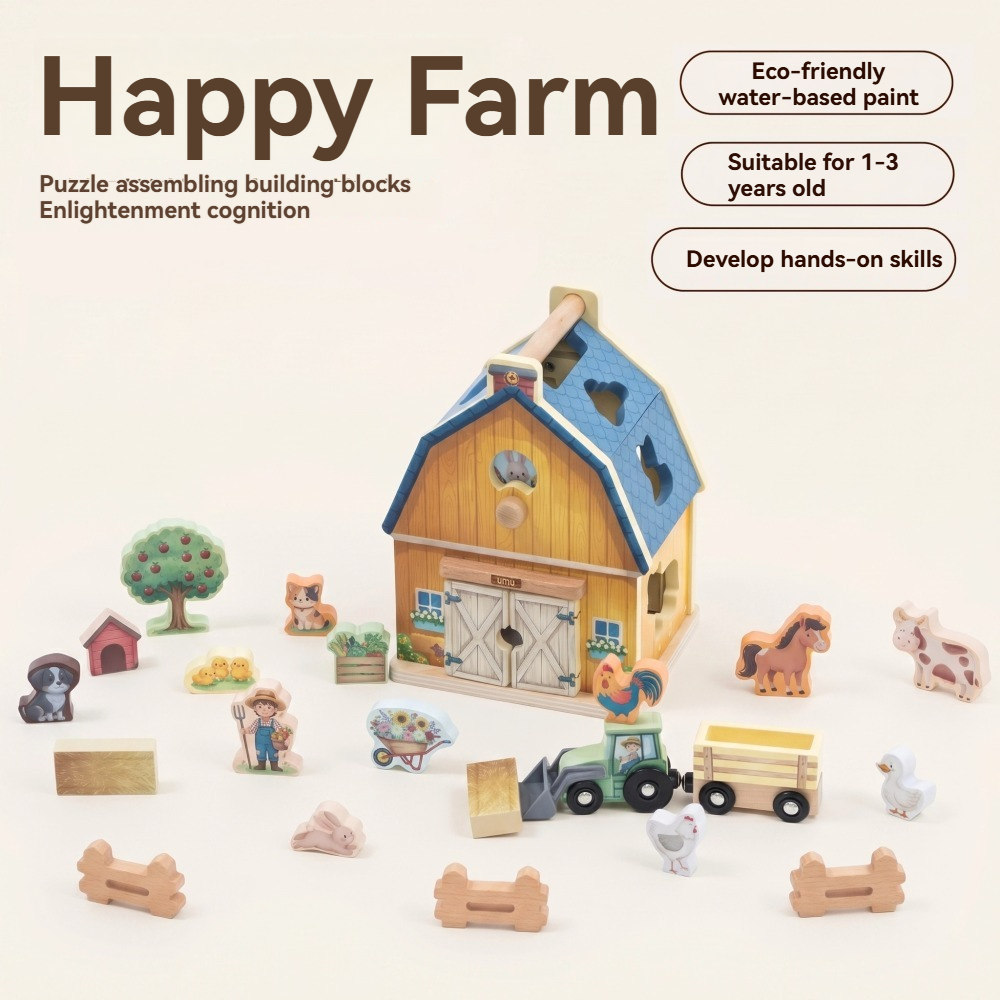 Holz-Spielset „Fröhlicher Baue – Happy Kids Education Bewertung und Preis