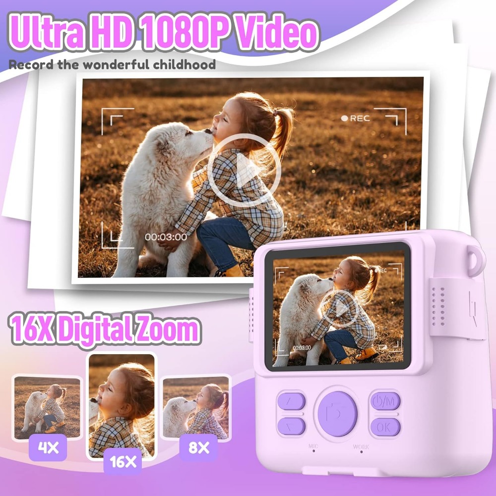 Sofortdruckkamera für Kinder,  – Kids Educational Videos Bewertung und Preis