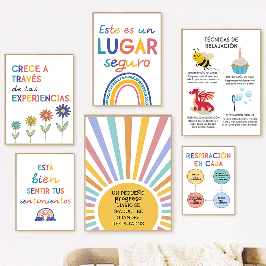 Spanische Bildung Motto Regenb – Kids Education Room Bewertung und Preis