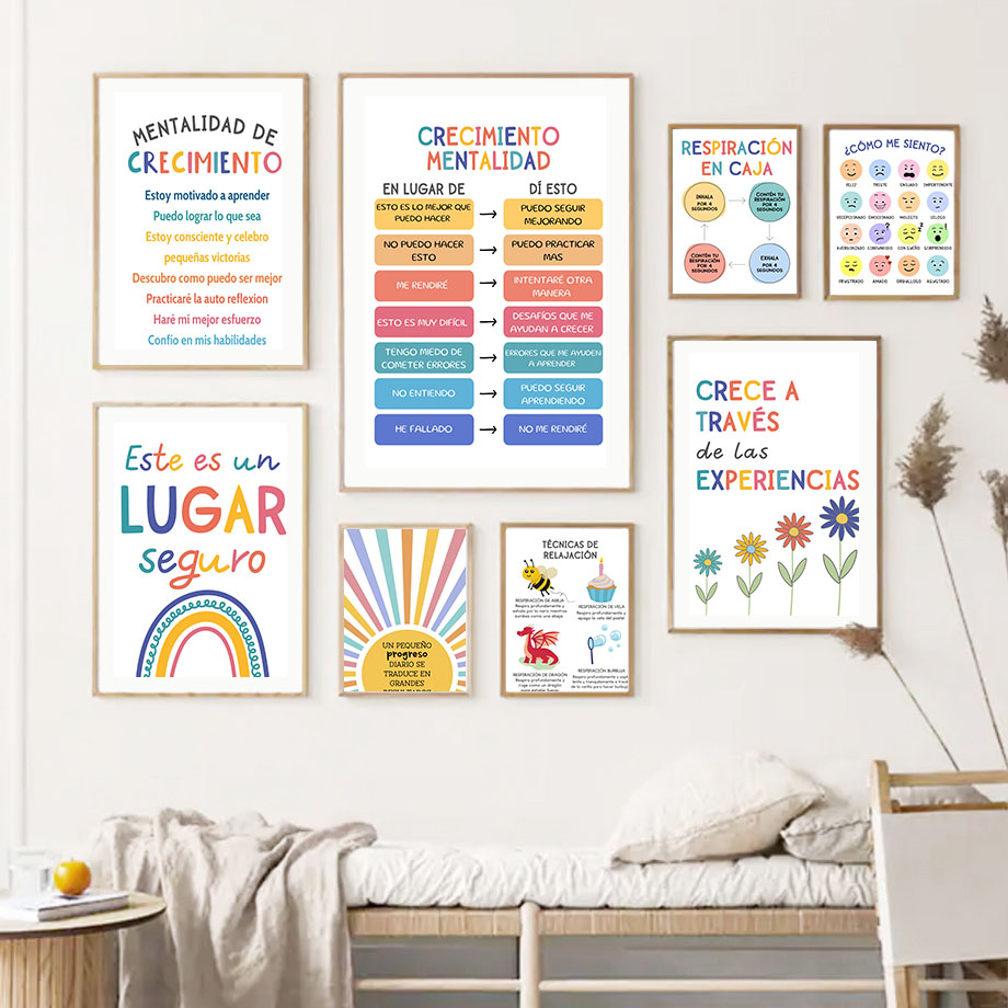 Spanische Bildung Motto Regenb – Kids Education Room Bewertung und Preis