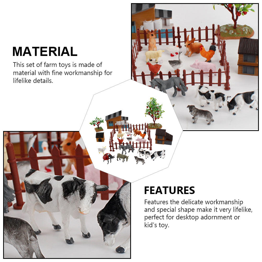 1 Set Mini-Bauernhof-Tierfigur – Kids Education And You Bewertung und Preis