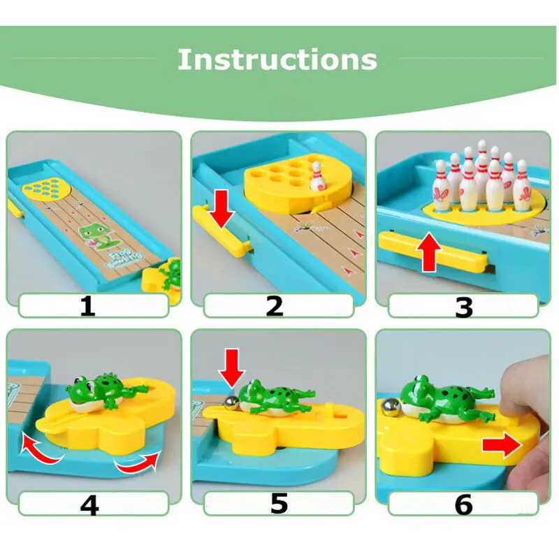 Frosch-Bowlingspiel für Kinder – Kids Education Shows Bewertung und Preis