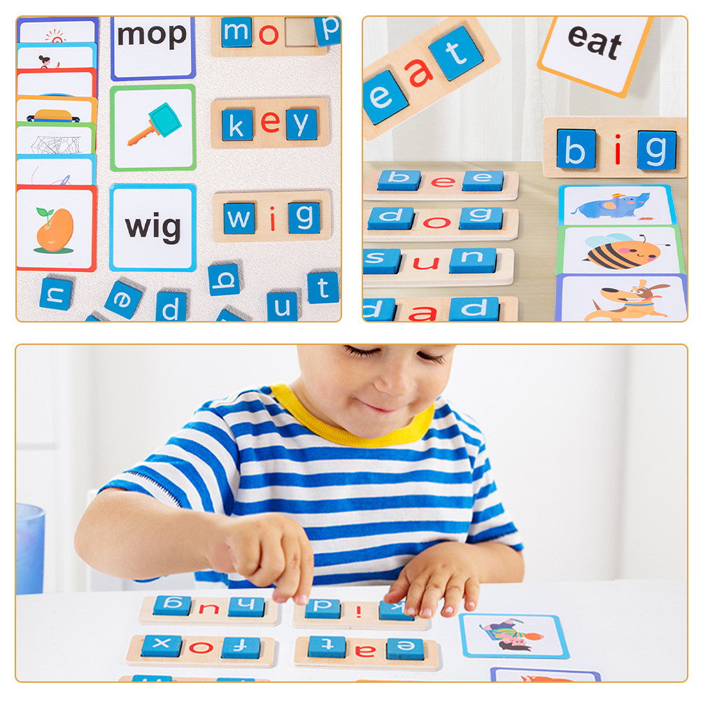 1 Set Holzbuchstaben-Buchstabi – Kids Educational Games Learn English Bewertung und Preis